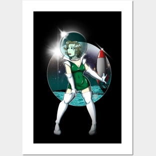 Retro Spacegirl Posters and Art